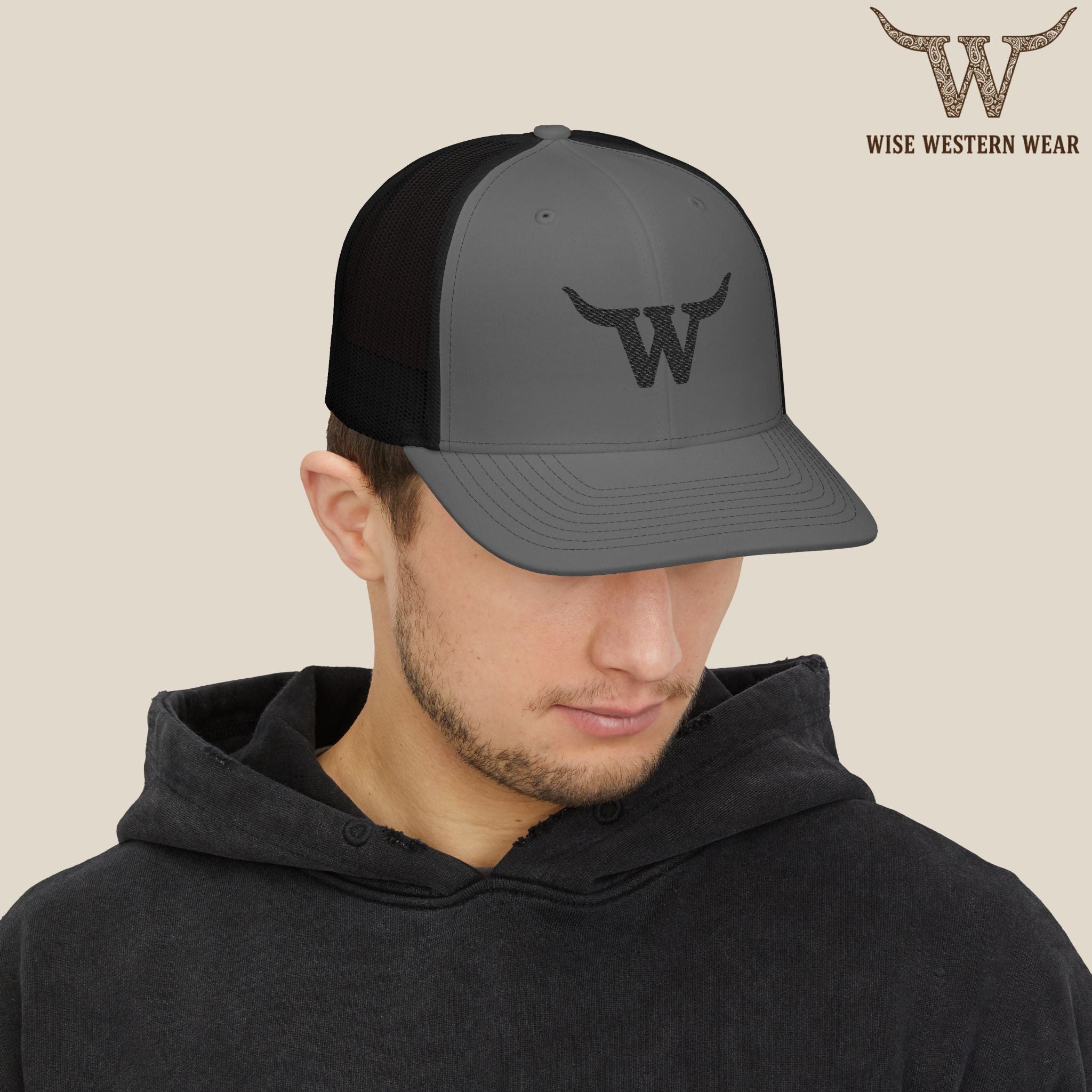 Classic Black Logo Trucker Hat